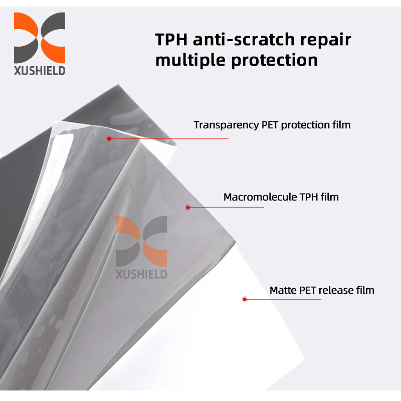 XUSHIELD 高品質 TPH TPU 自動車ヘッドライト 染色膜 ライト 黒 煙 黒 尾 ライト ヘッドライト 染色膜