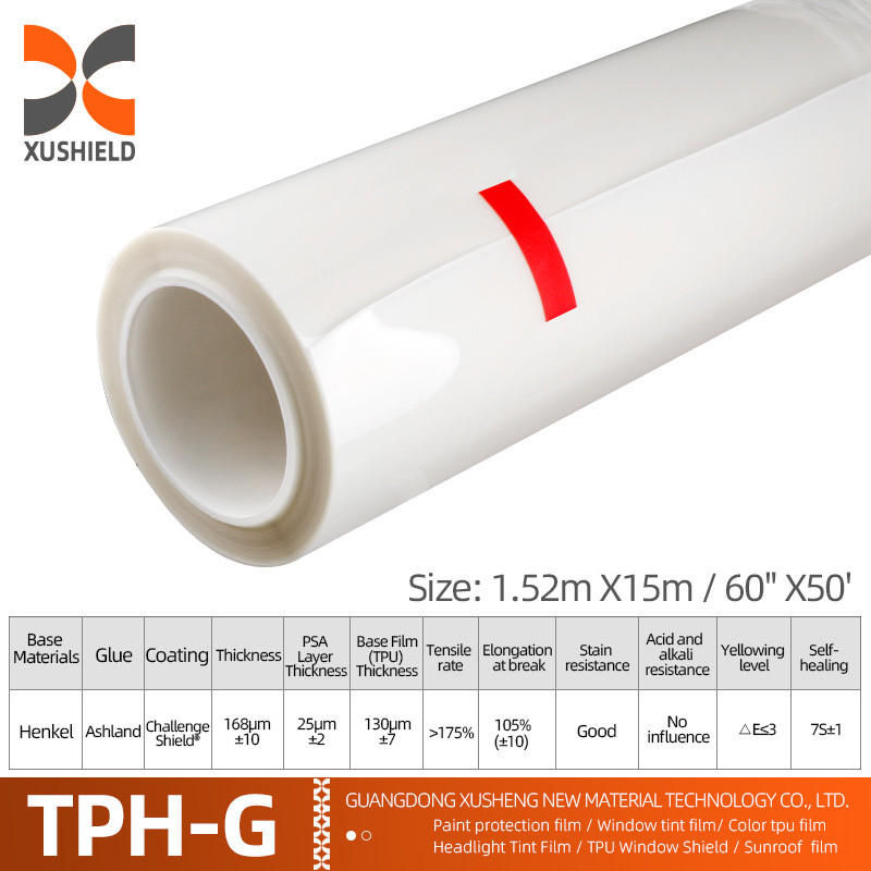 XUSHIELD 7 Mil 6 Mil PPF フィルム 防摩擦 自治性 PPF TPH 輝き 明るい 車体 PPF 自動車用 油漆保護フィルム